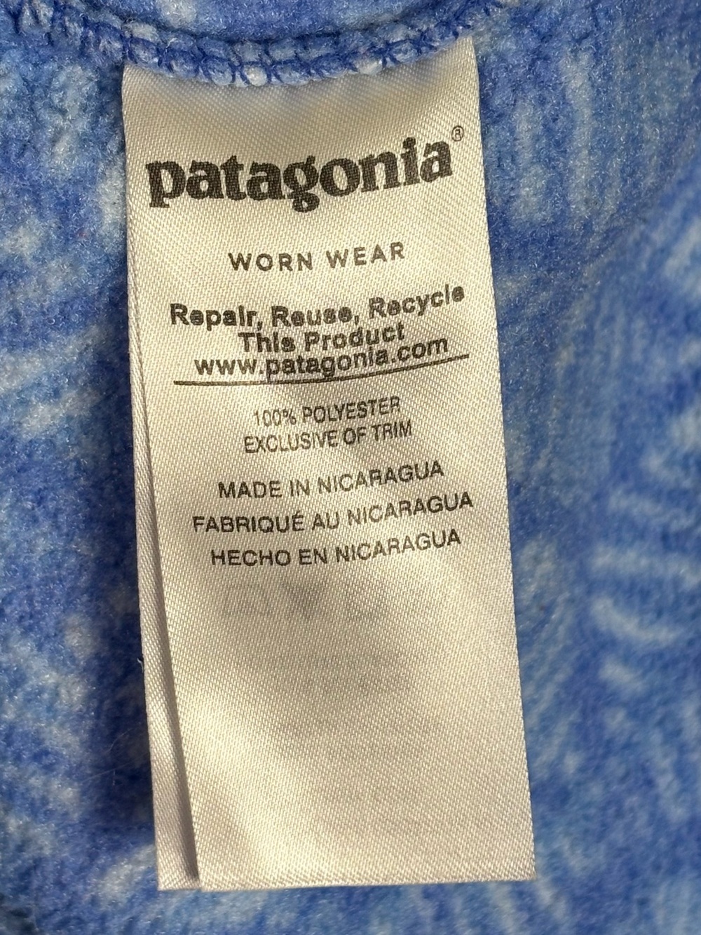Patagonia Synchilla Snap-T Fleece Pullover Blue Print M 25455 SP18 - Picture 5 of 7